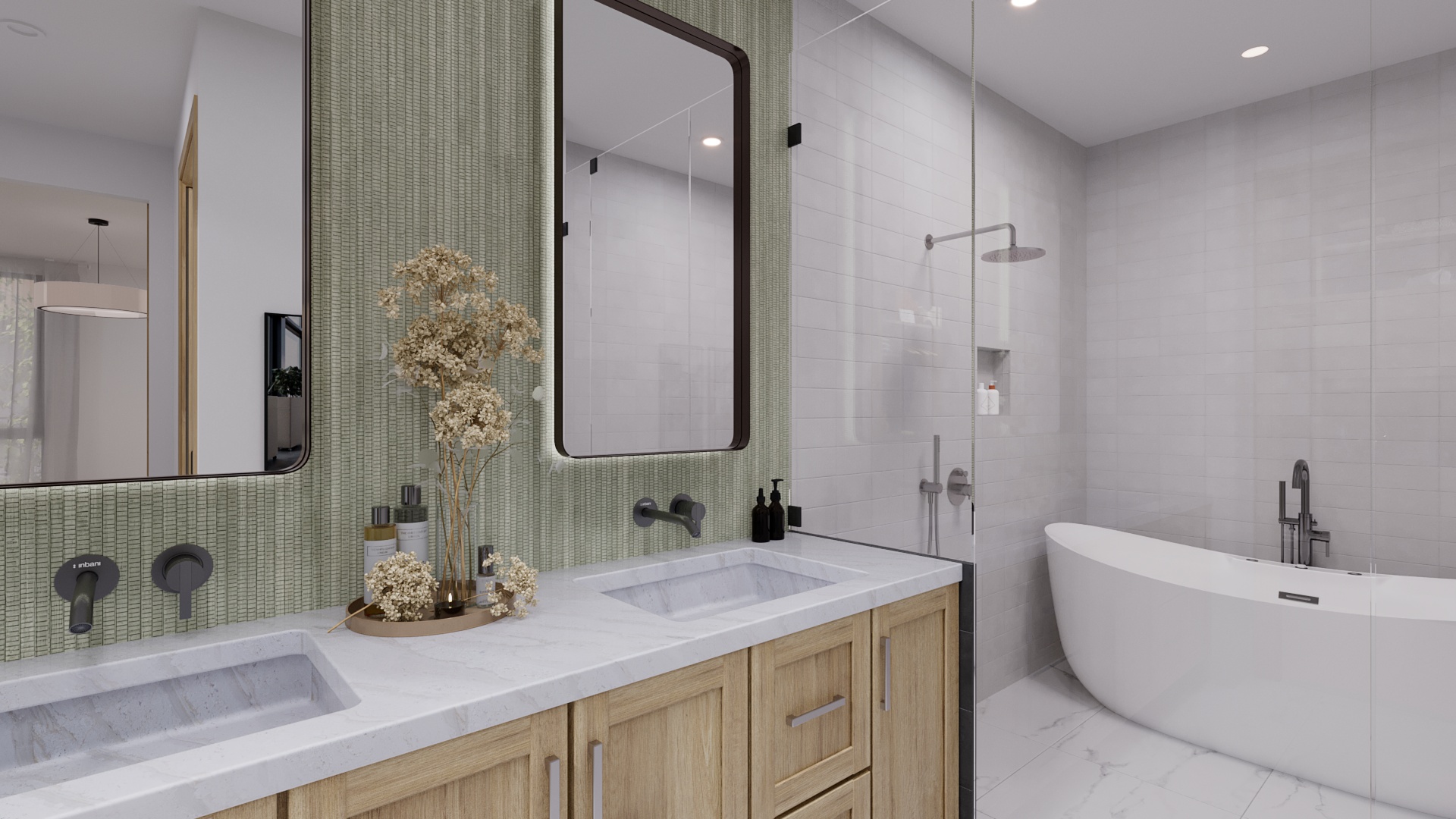 Closet and bathroom
